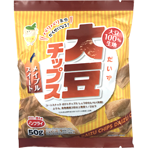 岐阜県のお菓子の仕入は地方菓子専門卸 正気屋製菓におまかせください エヌディーシー 大豆チップスメイプルスウィート